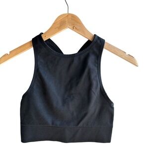 Victoria's Secret Athletic Bralette Black Racerback‎ Workout Running Yoga NWOT